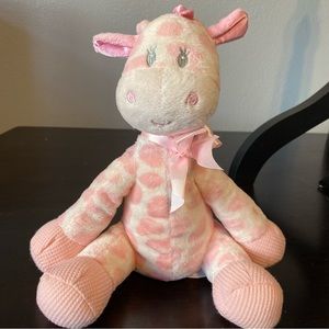 Jingles Giraffe Plush Stuffed Animal Rattle 9"  Pink White First & Main